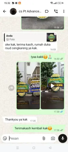 Testimonial Papan Bunga Pernikahan damai