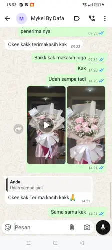 Testimonial Buket Bunga damai