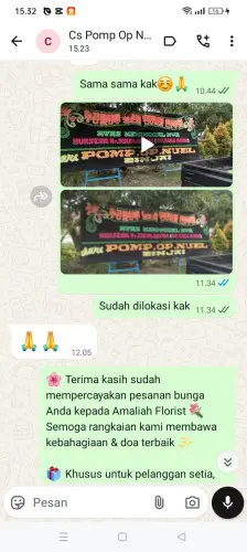 Testimonial Papan Bunga damai