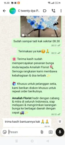 Testimonial Standing Flower damai