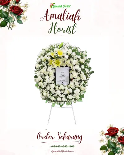 Krans Bunga Duka Cita damai